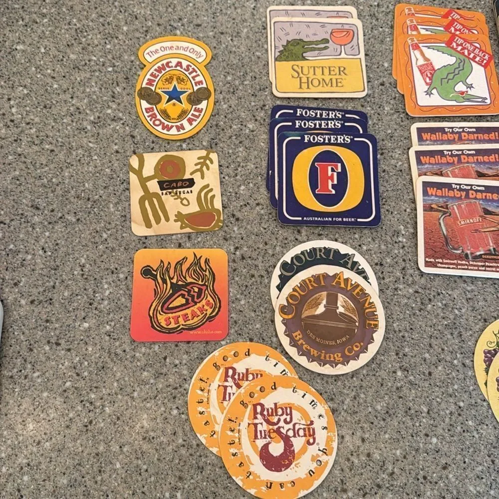 Vintage 90s Beer Restaurant Cardboard Coasters Lot of 30